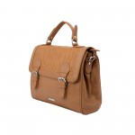Beau Design Stylish Tan Color Imported PU Leather Slingbag With Adjustable Strap For Women's/Ladies/Girls